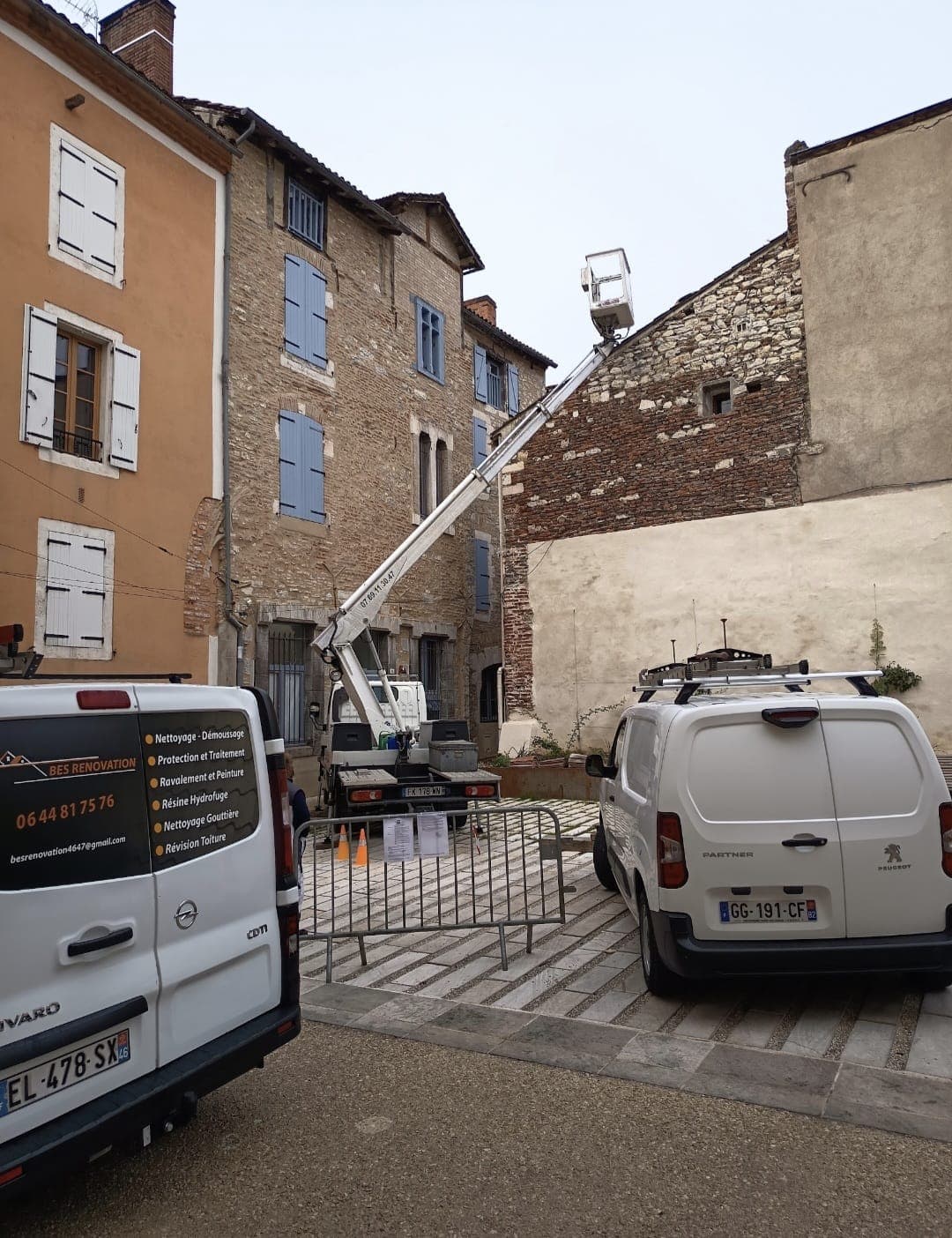 Chantier en centre ancien